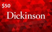 Dickinson College Bookstore gift card for $50